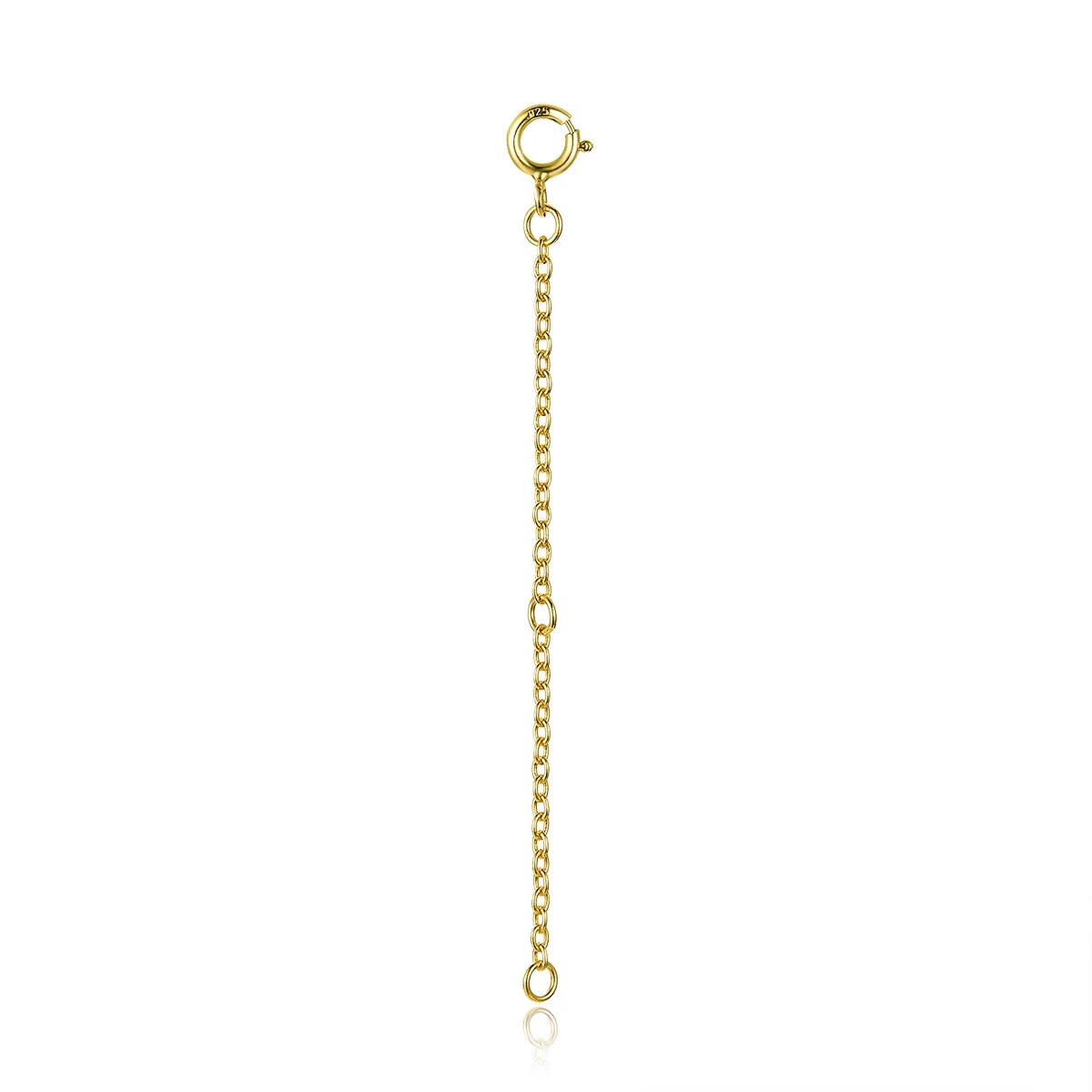 BAMOER 14K Gold Plated Silver Necklace Extension Chain