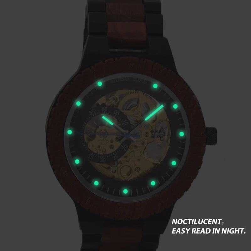 Men’s Watch BOBOBIRD Luxury Wooden Mechanical