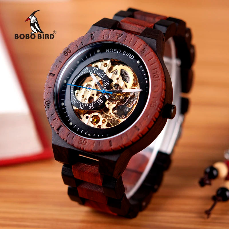 Men’s Watch BOBOBIRD Luxury Wooden Mechanical