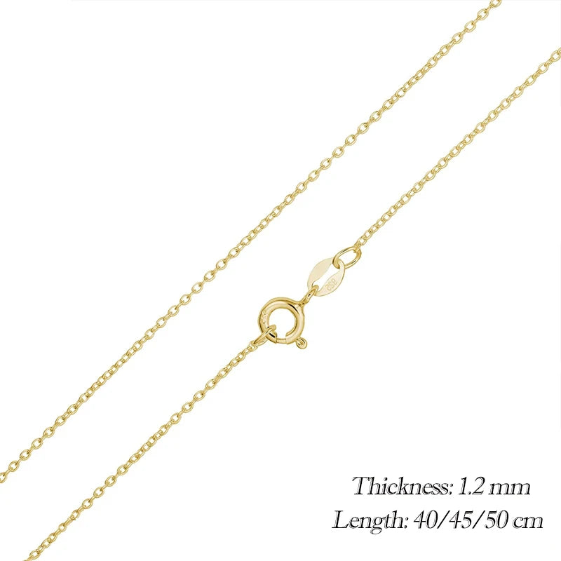 BAMOER 925 Sterling Silver O-Chain Adjustable Necklace