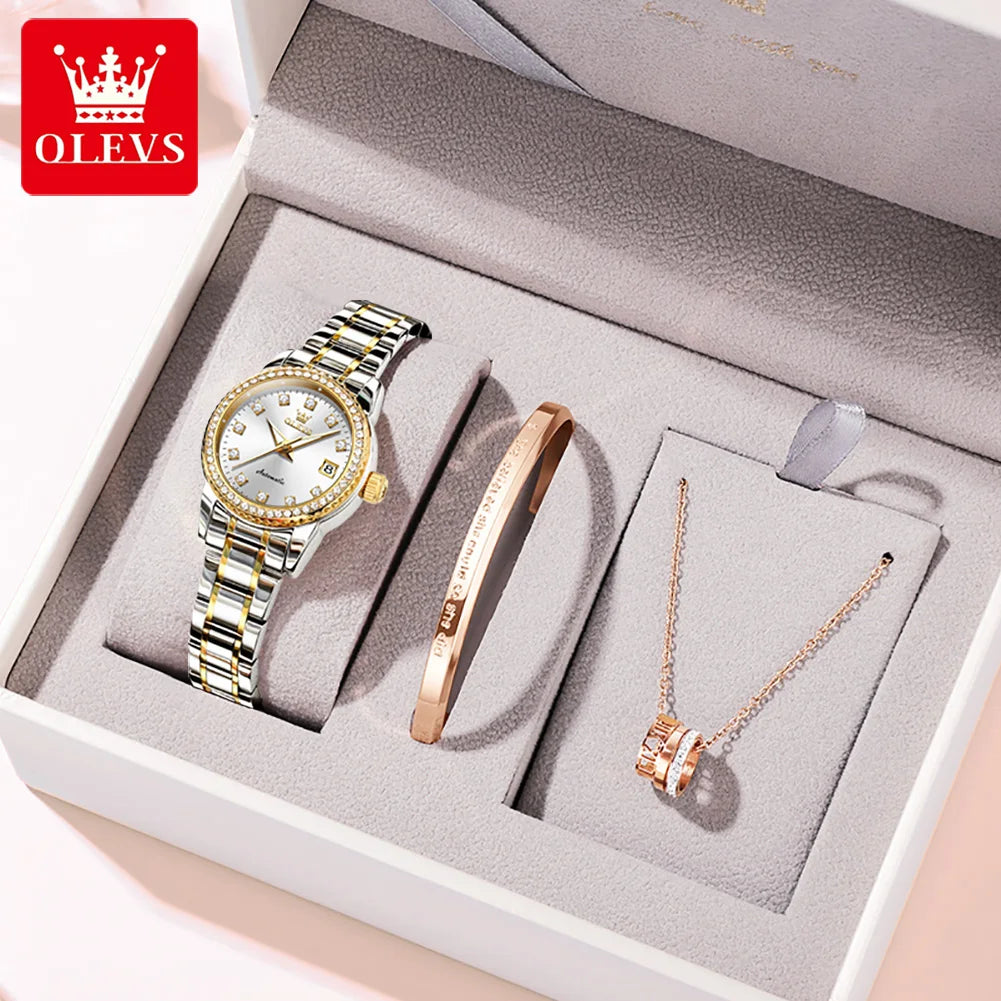 OLEVS Luxury Women’s Automatic Mechanical Watch – Waterproof & Luminous