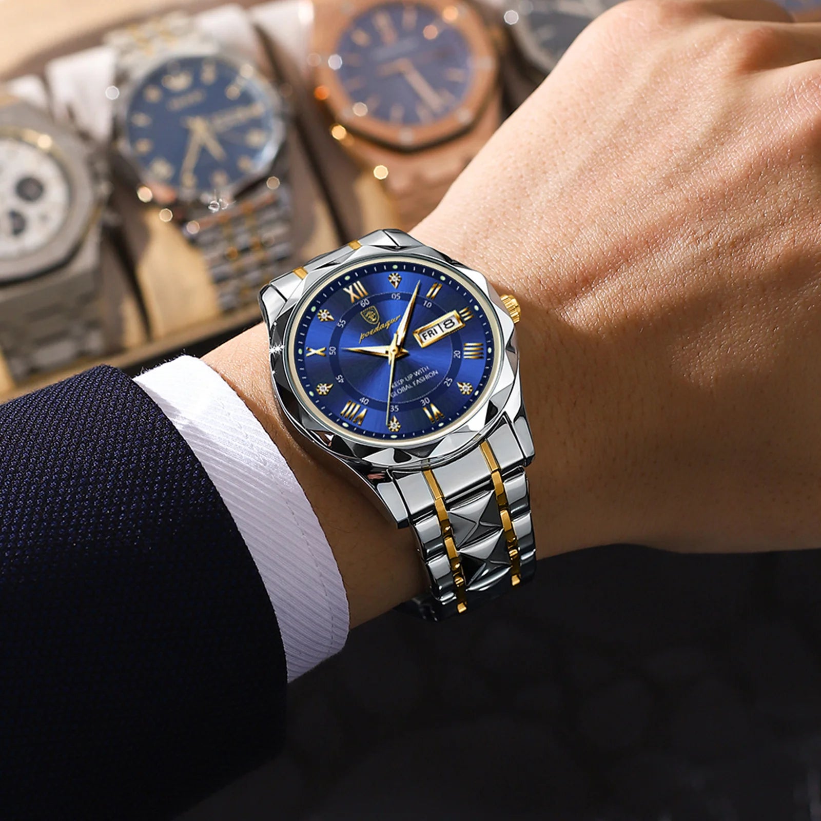 POEDAGAR Men’s Luxury Quartz Watch