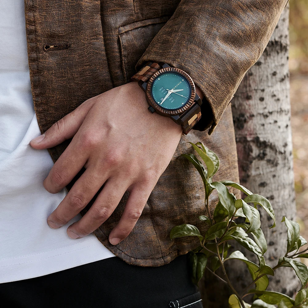 BOBOBIRD Men’s & Couple Wooden Quartz Watch – Fashionable, Custom Gift Box