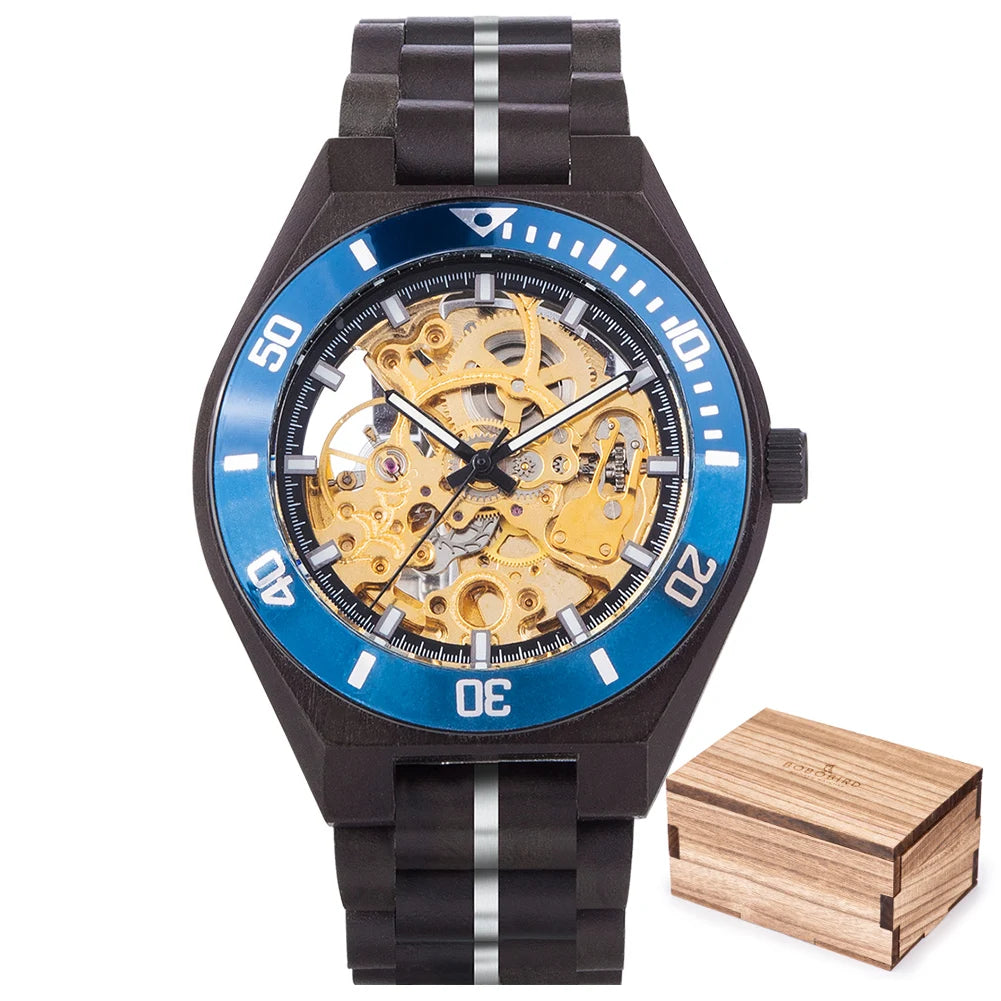 Men’s Watch BOBOBIRD Luxury Wooden Mechanical