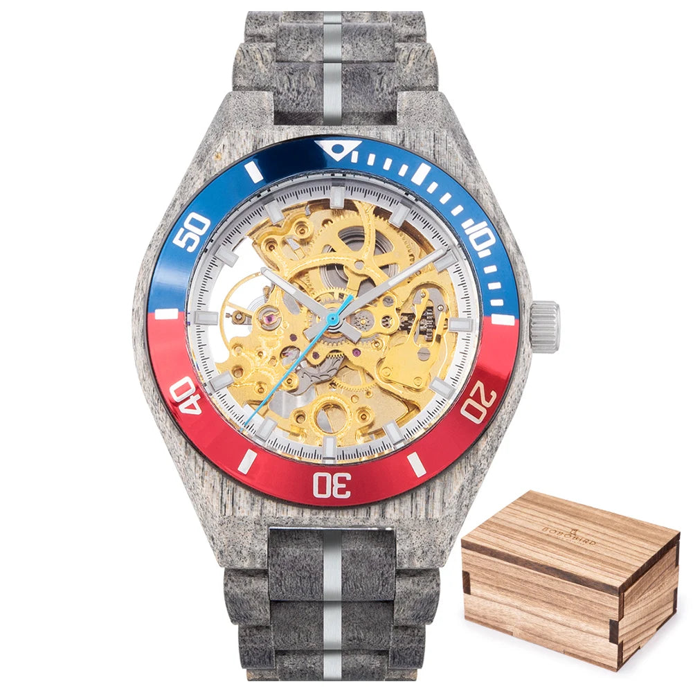 Men’s Watch BOBOBIRD Luxury Wooden Mechanical
