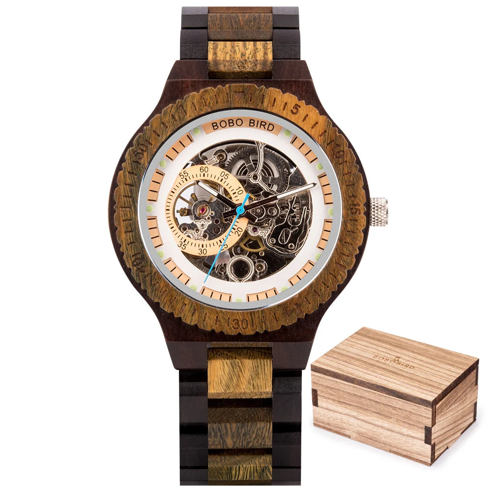 Men’s Watch BOBOBIRD Luxury Wooden Mechanical