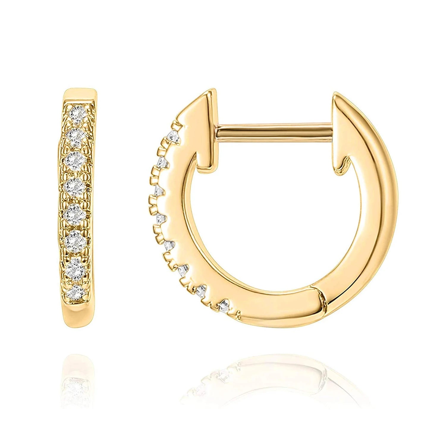 BAMOER 925 Sterling Silver Classic Small Hoop Earrings SCE498