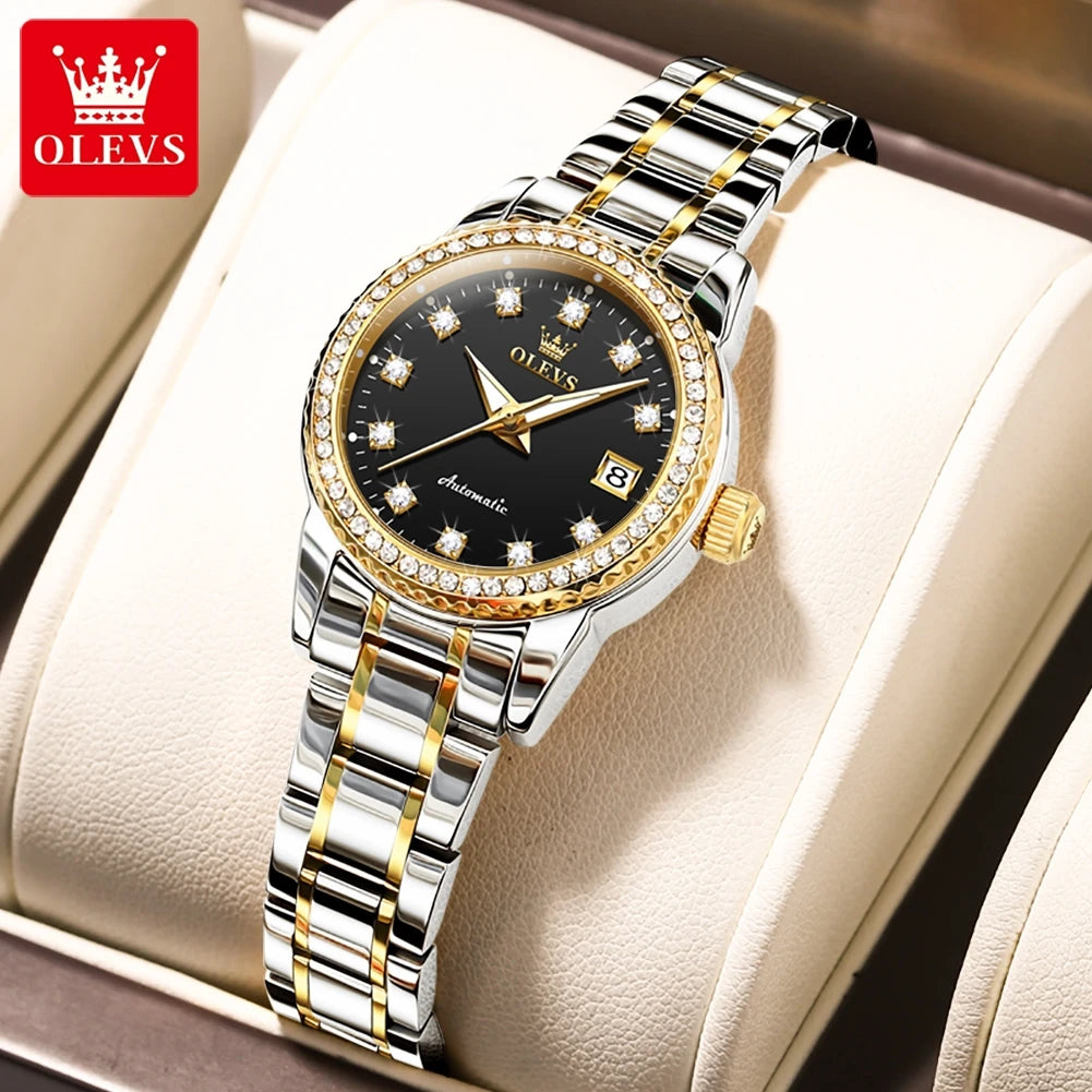 OLEVS Luxury Women’s Automatic Mechanical Watch – Waterproof & Luminous