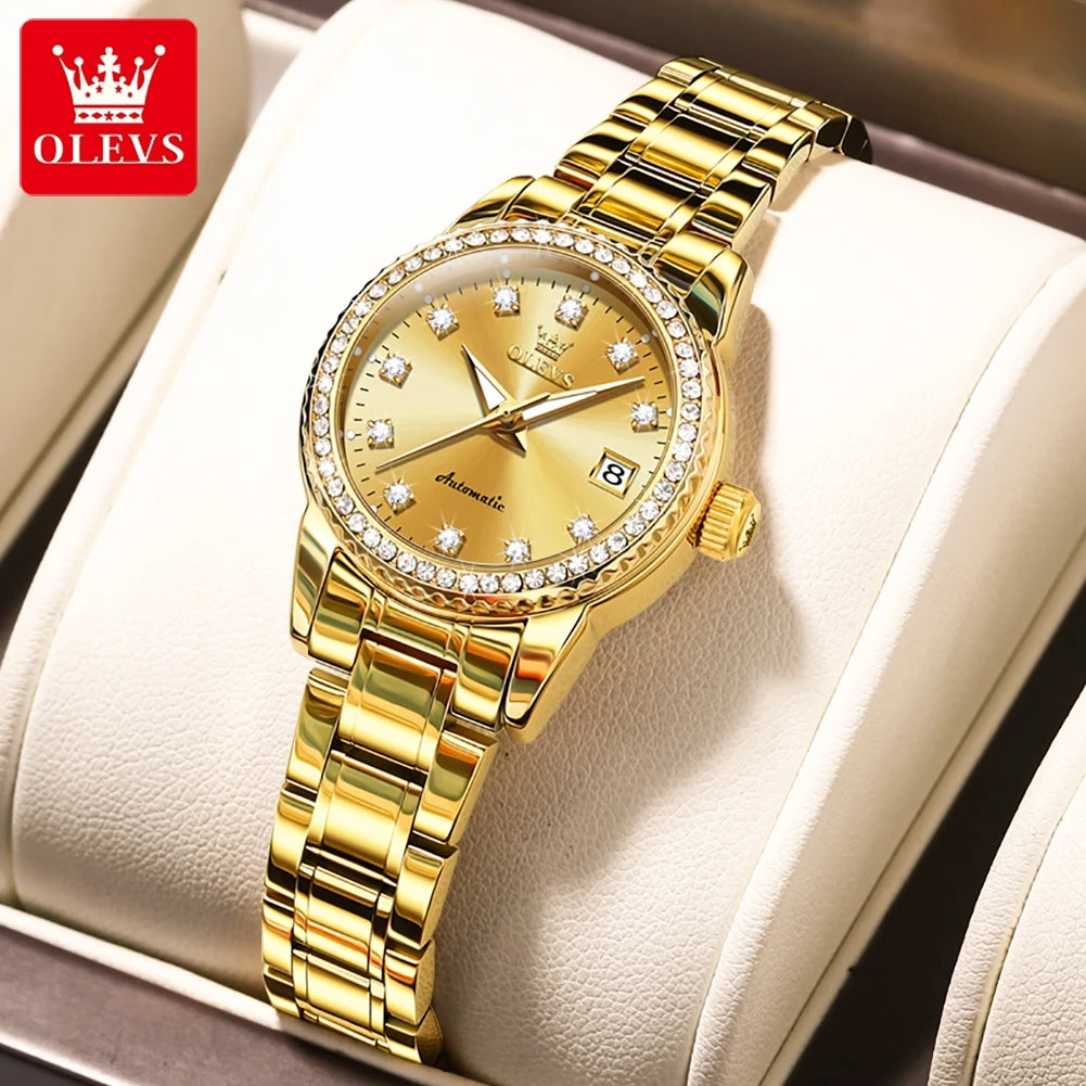 OLEVS Luxury Women’s Automatic Mechanical Watch – Waterproof & Luminous