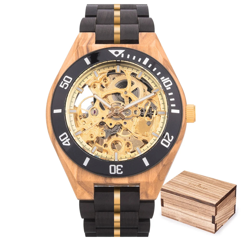 Men’s Watch BOBOBIRD Luxury Wooden Mechanical