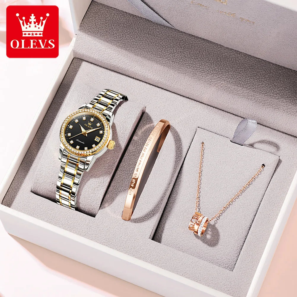 OLEVS Luxury Women’s Automatic Mechanical Watch – Waterproof & Luminous