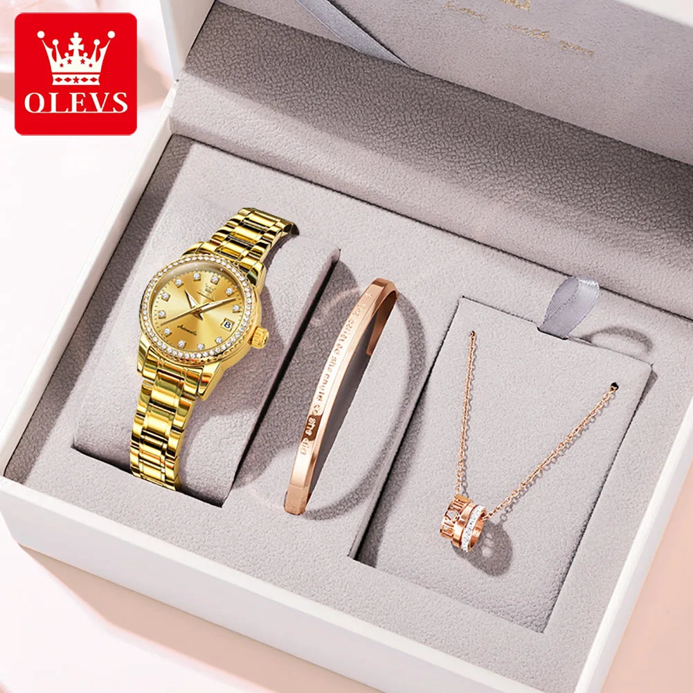 OLEVS Luxury Women’s Automatic Mechanical Watch – Waterproof & Luminous