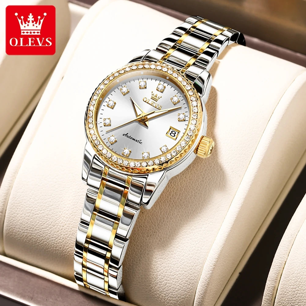 OLEVS Luxury Women’s Automatic Mechanical Watch – Waterproof & Luminous