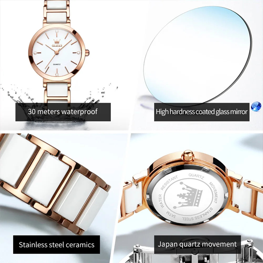 OLEVS Luxury Women’s Quartz Bracelet Watch – Elegant & Waterproof
