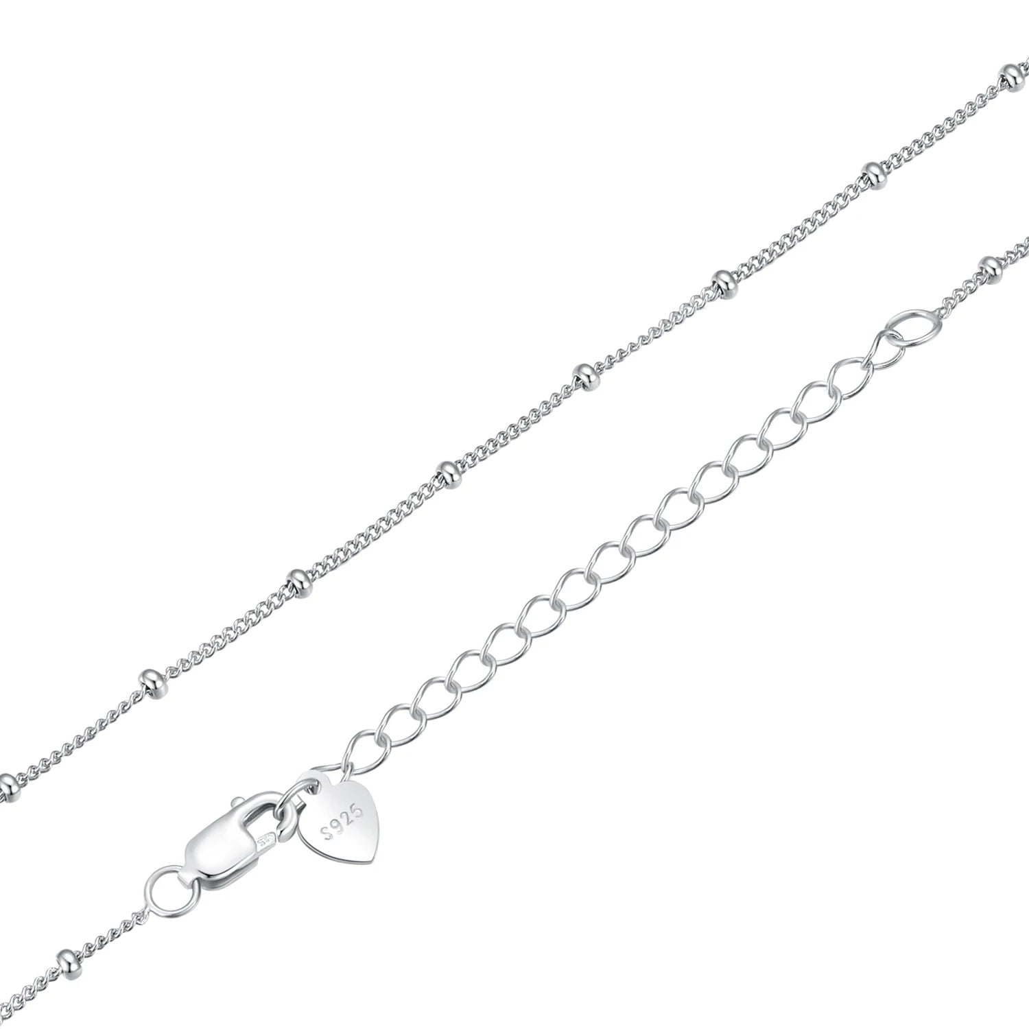 BAMOER 925 Sterling Silver O-Chain Adjustable Necklace