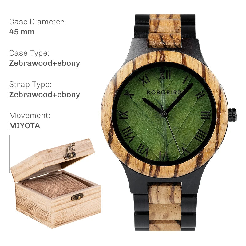 Men’s Watch BOBO BIRD Premium Handmade Wooden