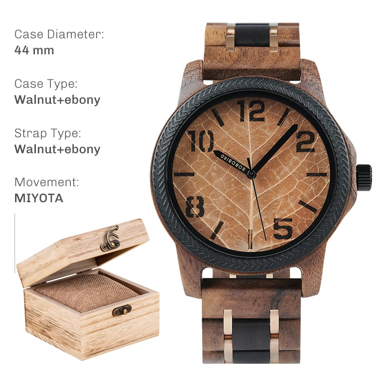 Men’s Watch BOBO BIRD Premium Handmade Wooden