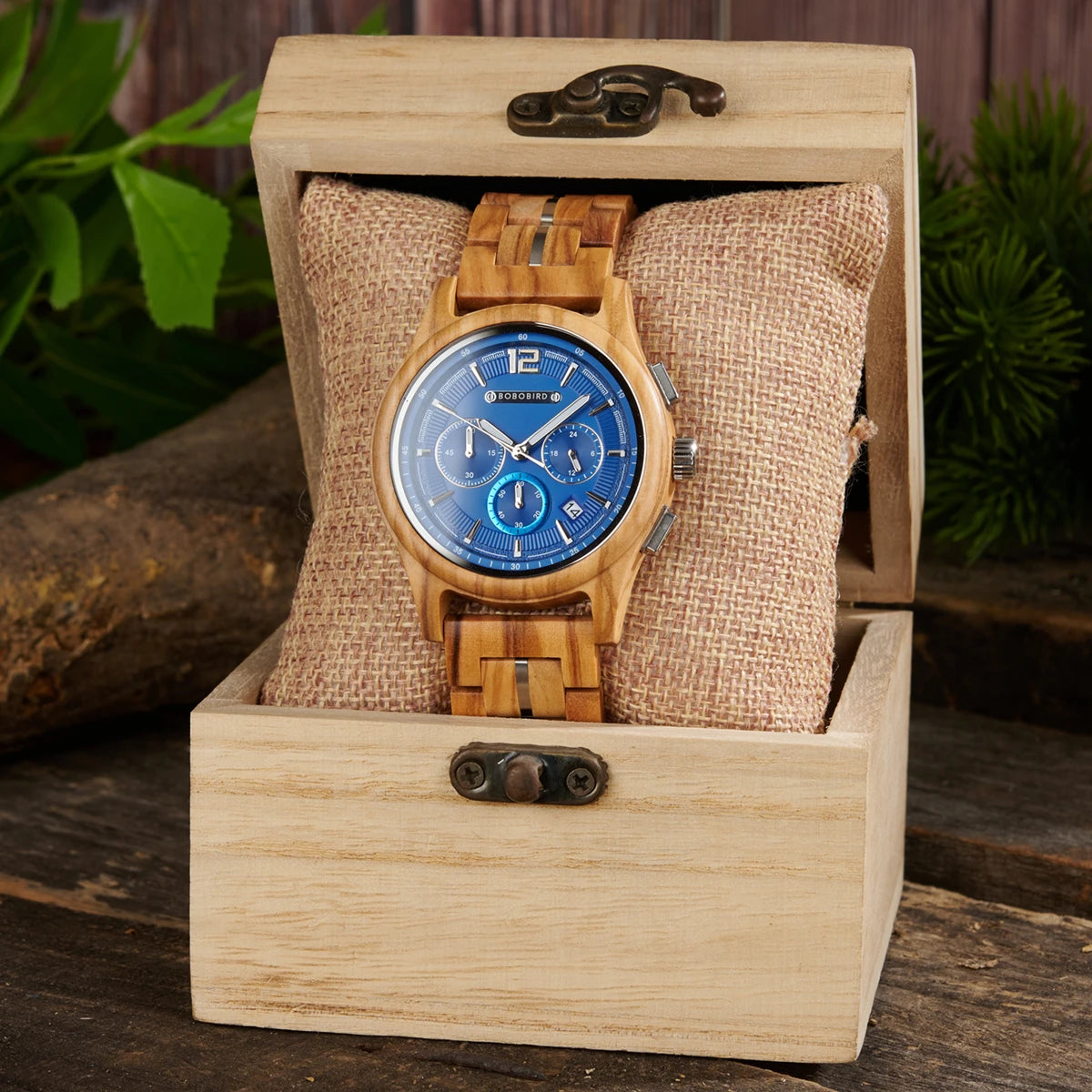 BOBOBIRD Luxury Wooden Men’s Multi-Functional Quartz Watch