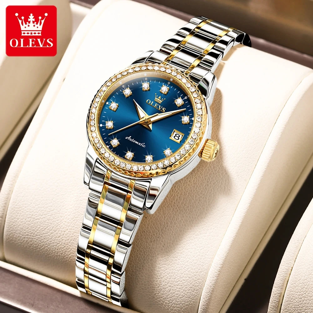 OLEVS Luxury Women’s Automatic Mechanical Watch – Waterproof & Luminous