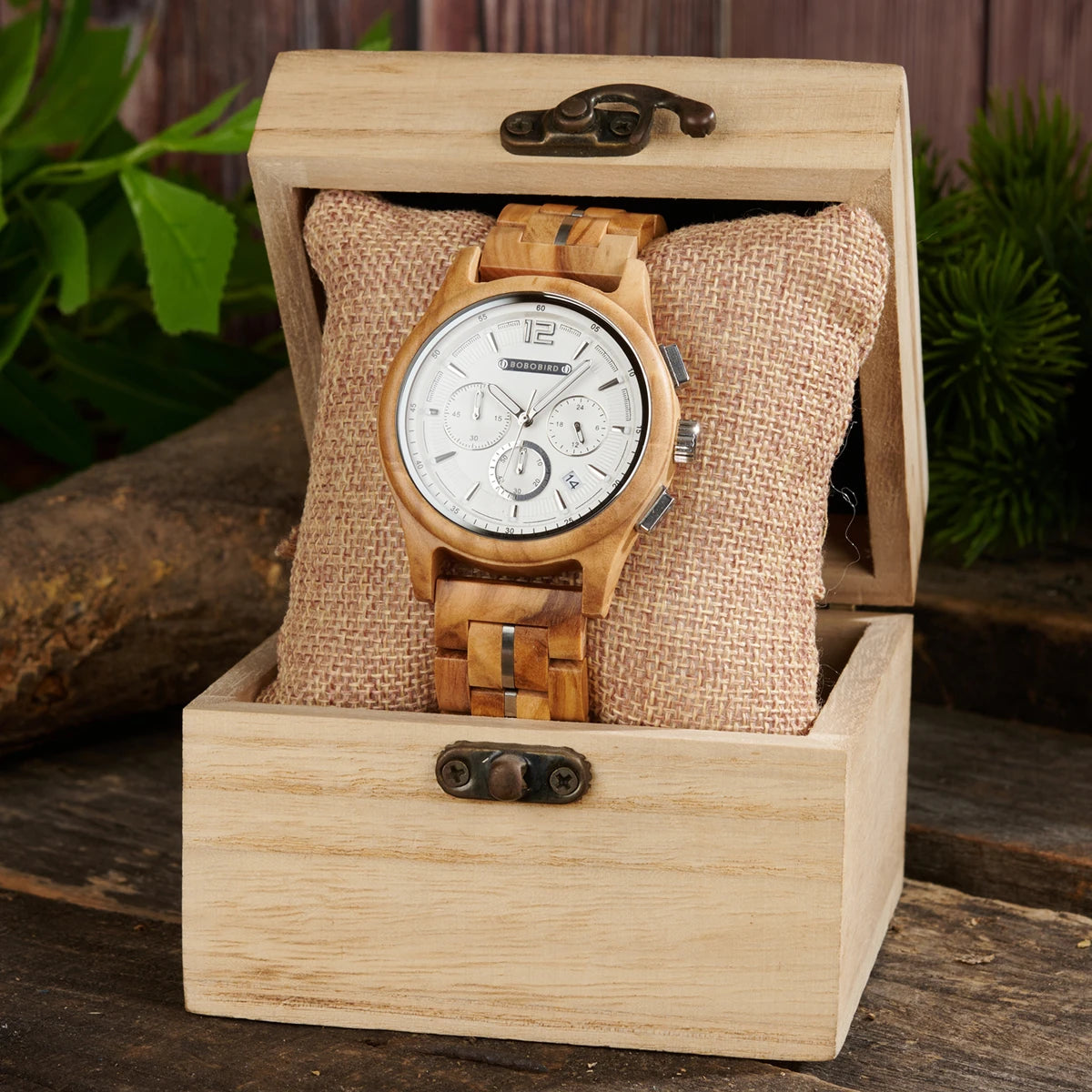 BOBOBIRD Luxury Wooden Men’s Multi-Functional Quartz Watch