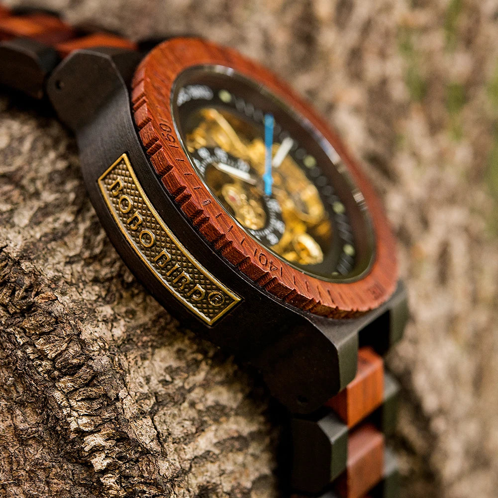 Men’s Watch BOBOBIRD Luxury Wooden Mechanical
