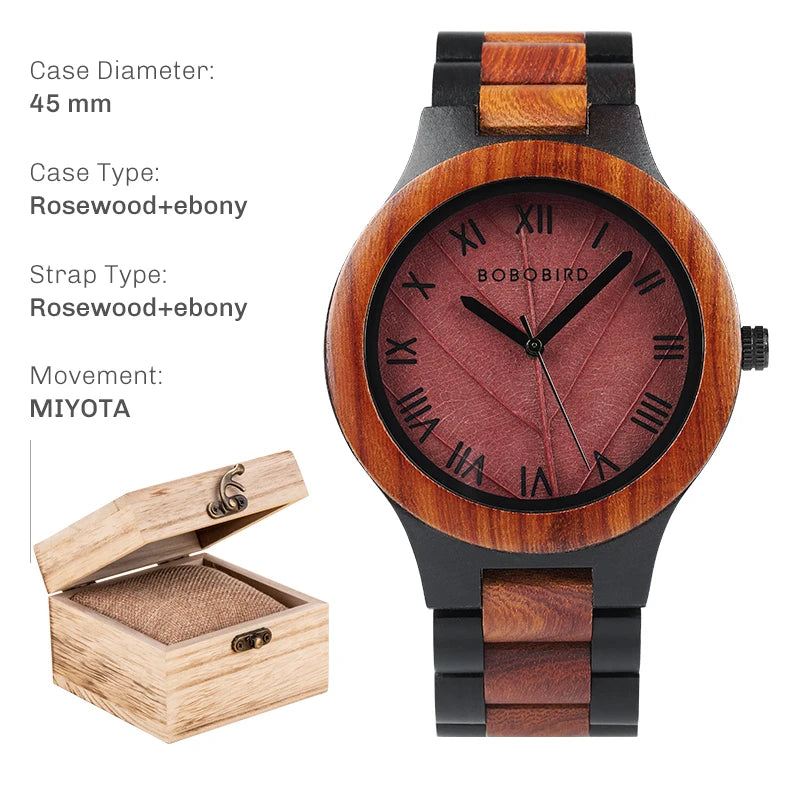 Men’s Watch BOBO BIRD Premium Handmade Wooden