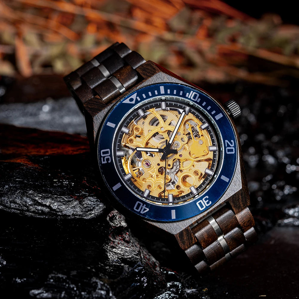 Men’s Watch BOBOBIRD Luxury Wooden Mechanical