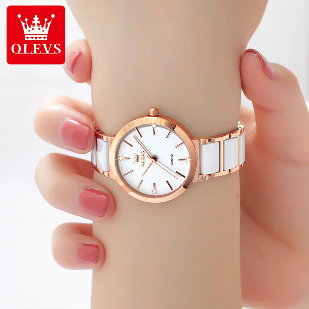 OLEVS Luxury Women’s Quartz Bracelet Watch – Elegant & Waterproof