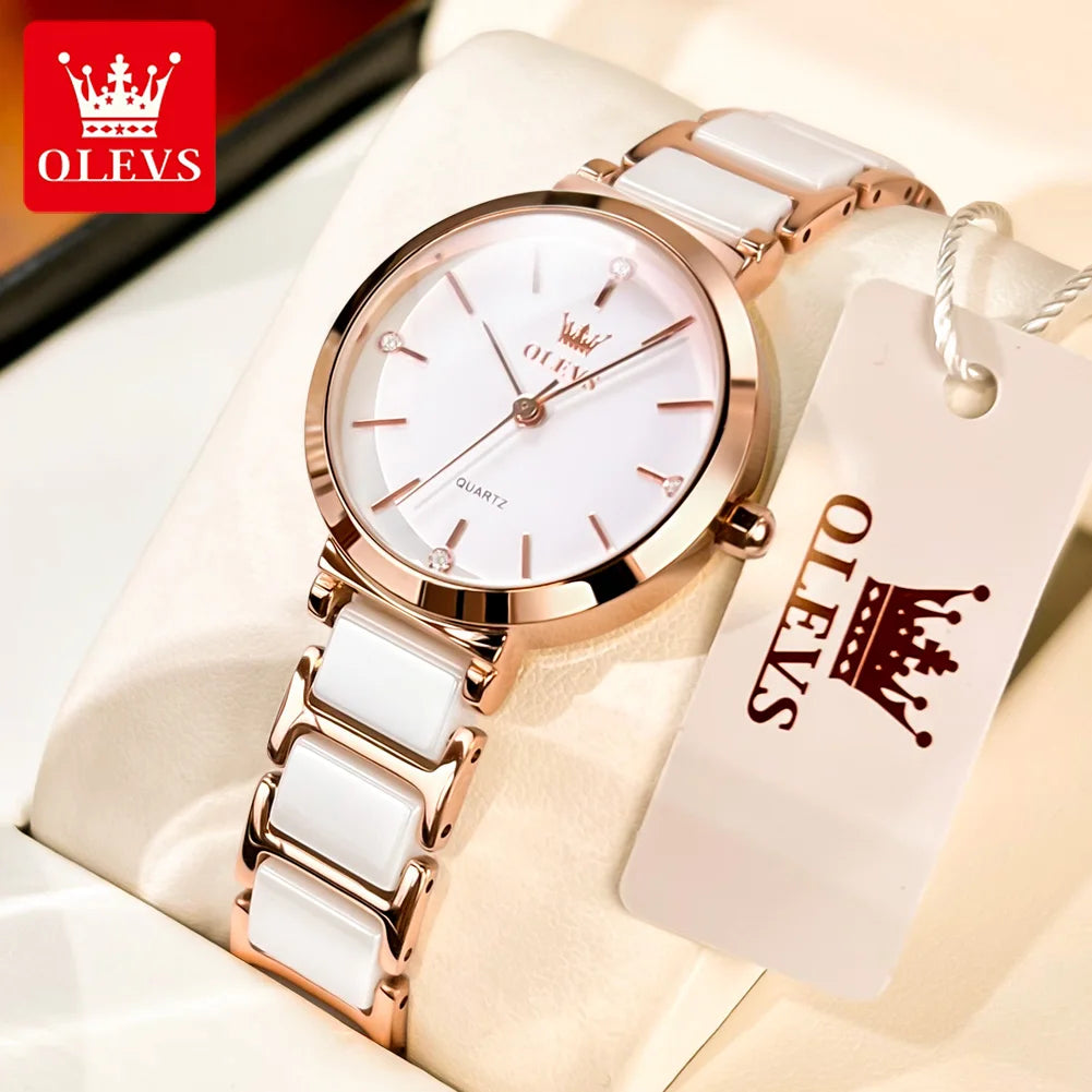 OLEVS Luxury Women’s Quartz Bracelet Watch – Elegant & Waterproof