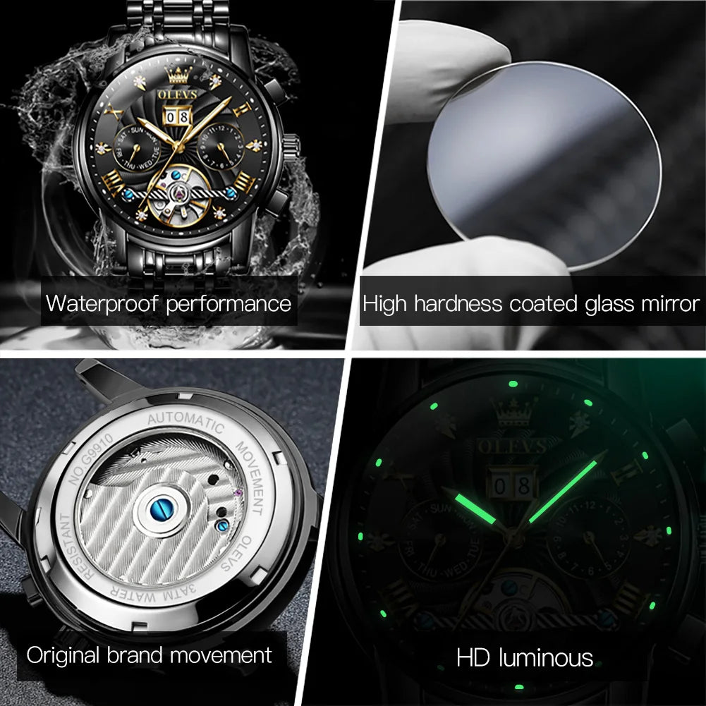 OLEVS Men’s Tourbillon Automatic Watch