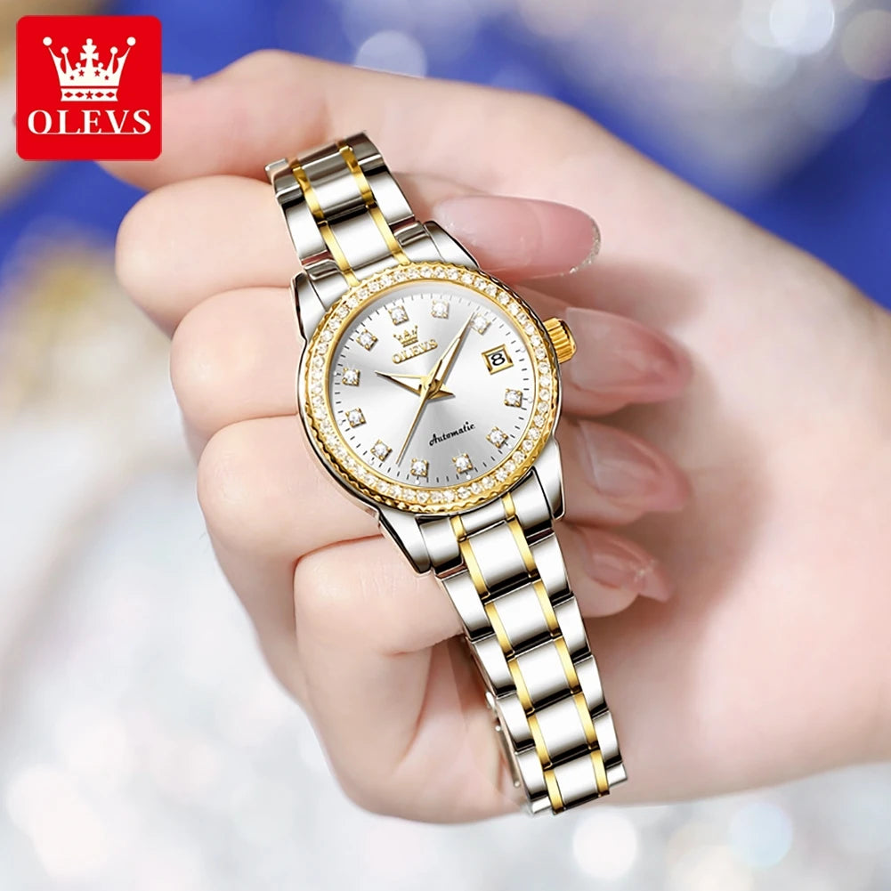 OLEVS Luxury Women’s Automatic Mechanical Watch – Waterproof & Luminous