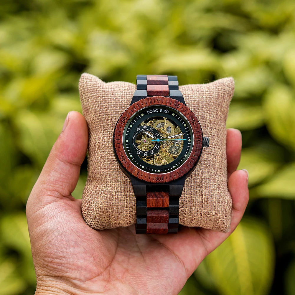 Men’s Watch BOBOBIRD Luxury Wooden Mechanical