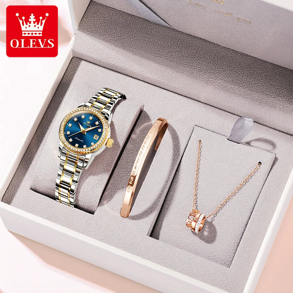 OLEVS Luxury Women’s Automatic Mechanical Watch – Waterproof & Luminous