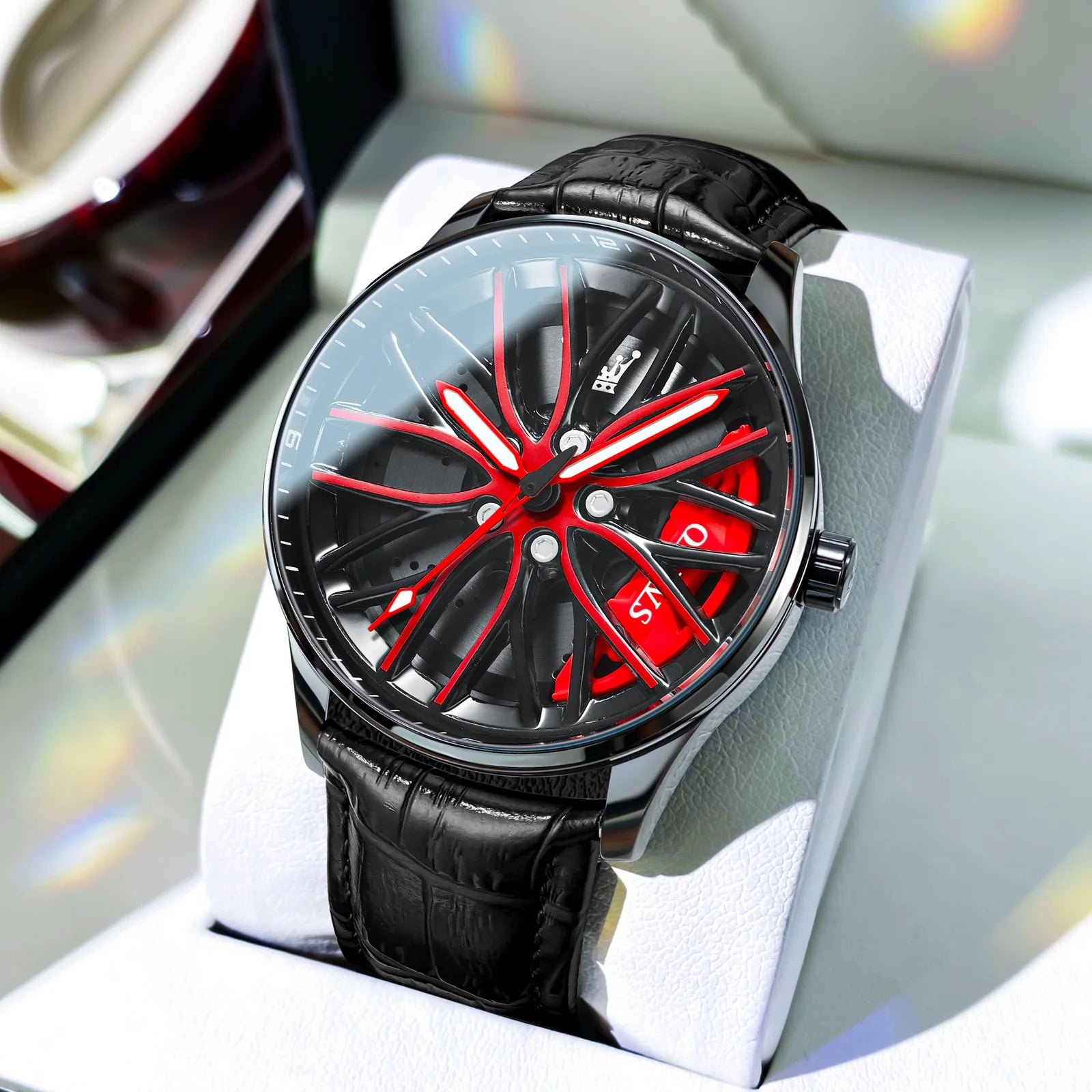 OLEVS Men’s Luxury Quartz Watch – Stainless Steel, Waterproof, Sporty Rotary Design, Fashion & High-Quality