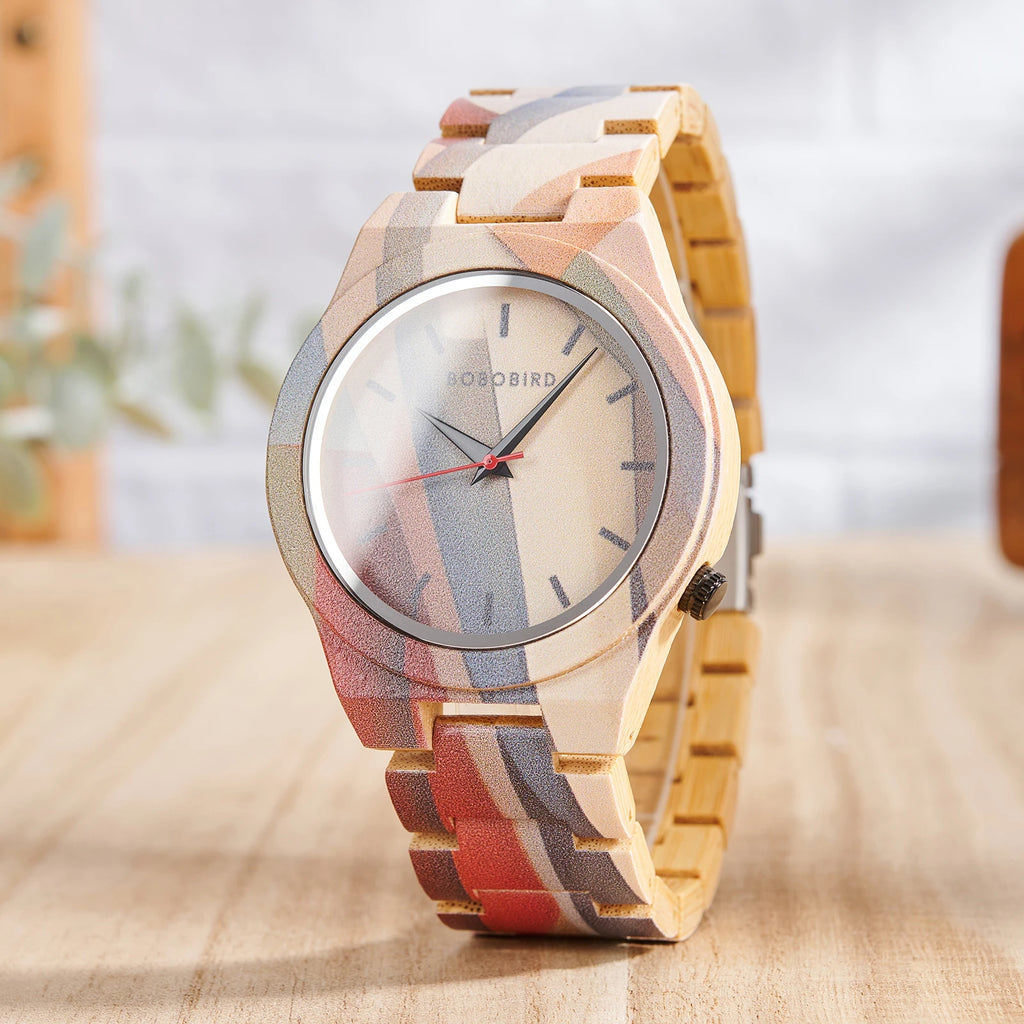 BOBOBIRD Men’s Artistic Wooden Quartz Watch – 2025 New Design