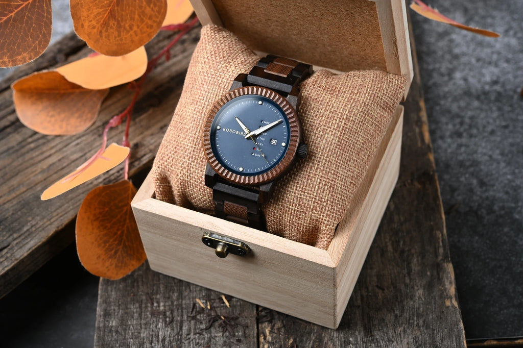 BOBOBIRD Men’s & Couple Wooden Quartz Watch – Fashionable, Custom Gift Box