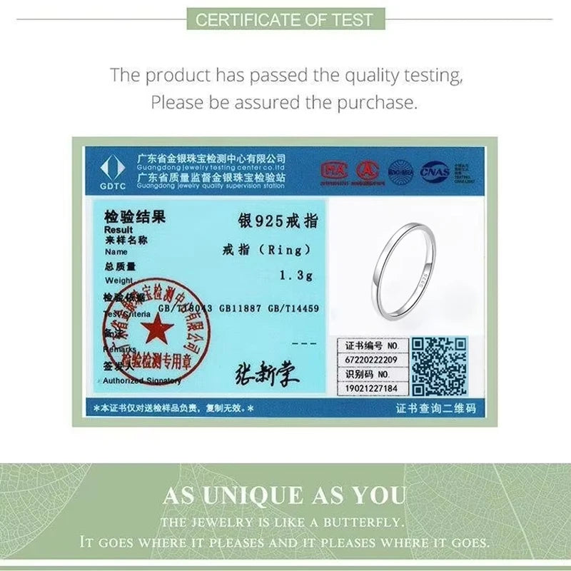 Bamoer 925 Silver Minimalist Glossy Eternity Ring for Women & Teens