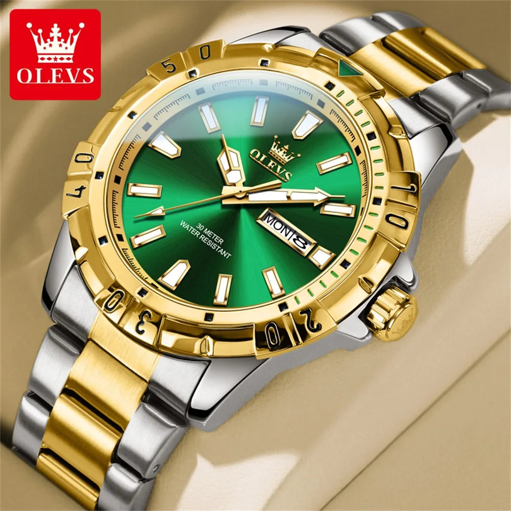 OLEVS TY717 Men’s Quartz Watch – Simple Business Design, Waterproof, Day-Date Display, Sport & Elegant Style