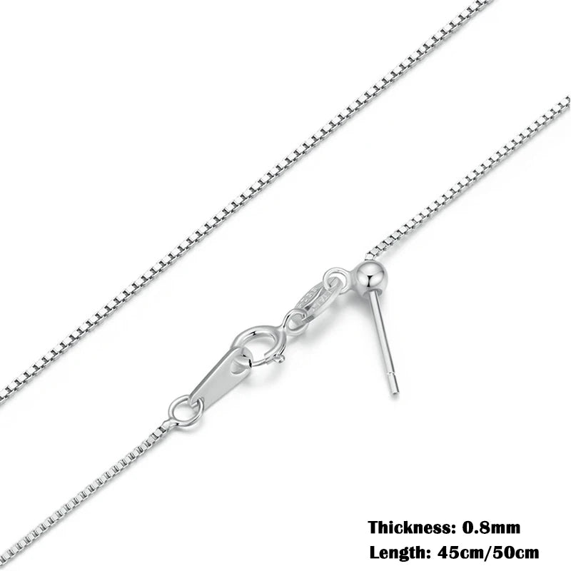 BAMOER 925 Sterling Silver O-Chain Adjustable Necklace