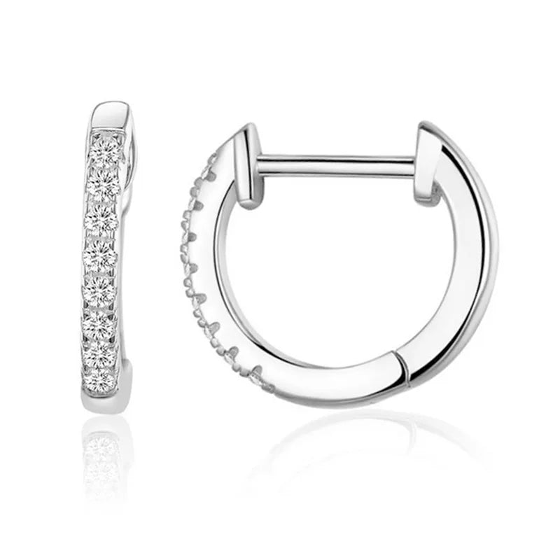 BAMOER 925 Sterling Silver Classic Small Hoop Earrings SCE498