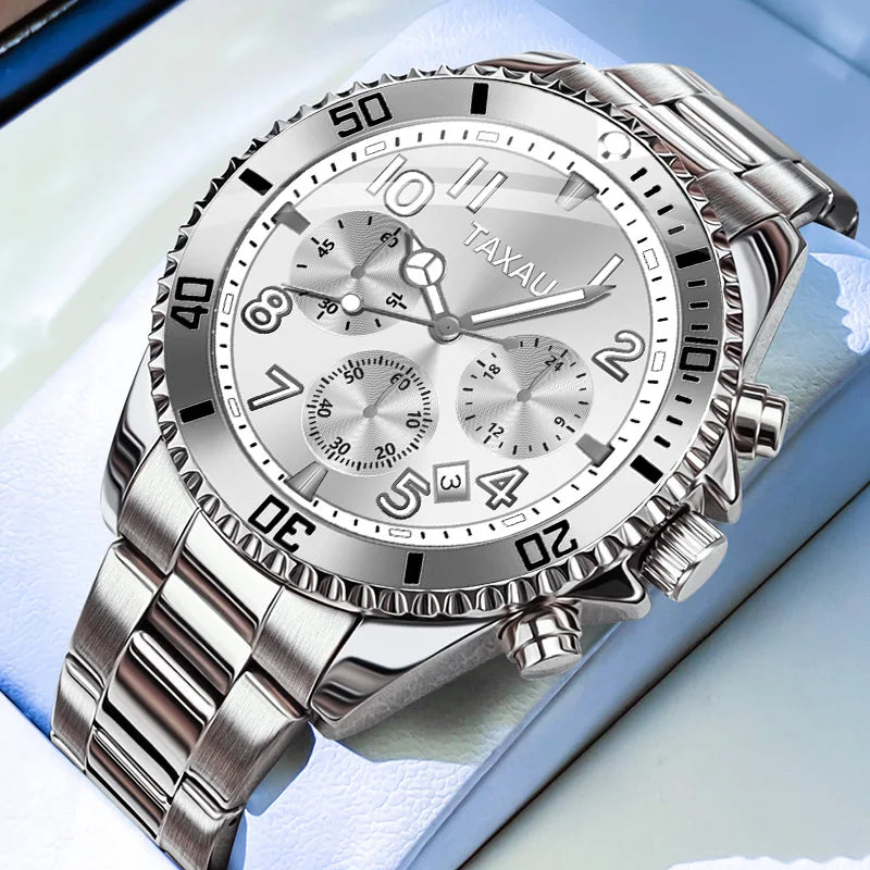 OLEVS 2870 Luxury Men’s Golden Watch – Fashion & Business Design, Waterproof, Moon Phase, Quartz Wristwatch