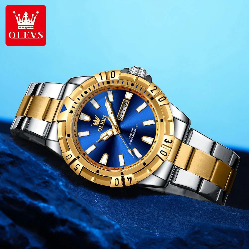 OLEVS TY717 Men’s Quartz Watch – Simple Business Design, Waterproof, Day-Date Display, Sport & Elegant Style