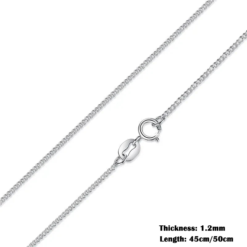 BAMOER 925 Sterling Silver O-Chain Adjustable Necklace