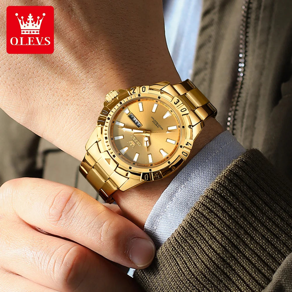 OLEVS TY717 Men’s Quartz Watch – Simple Business Design, Waterproof, Day-Date Display, Sport & Elegant Style