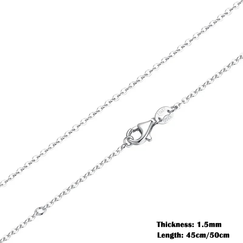 BAMOER 925 Sterling Silver O-Chain Adjustable Necklace