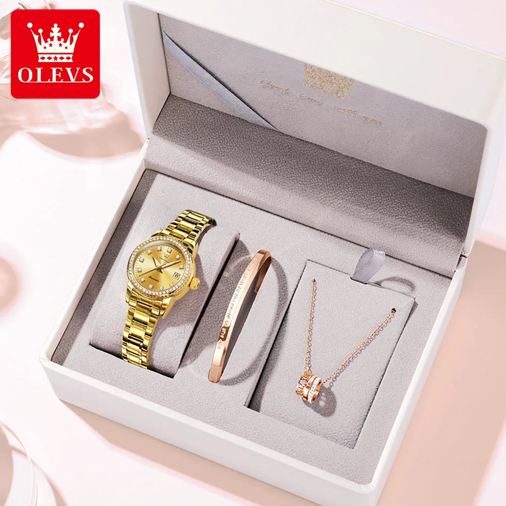 OLEVS Luxury Women’s Automatic Mechanical Watch – Waterproof & Luminous