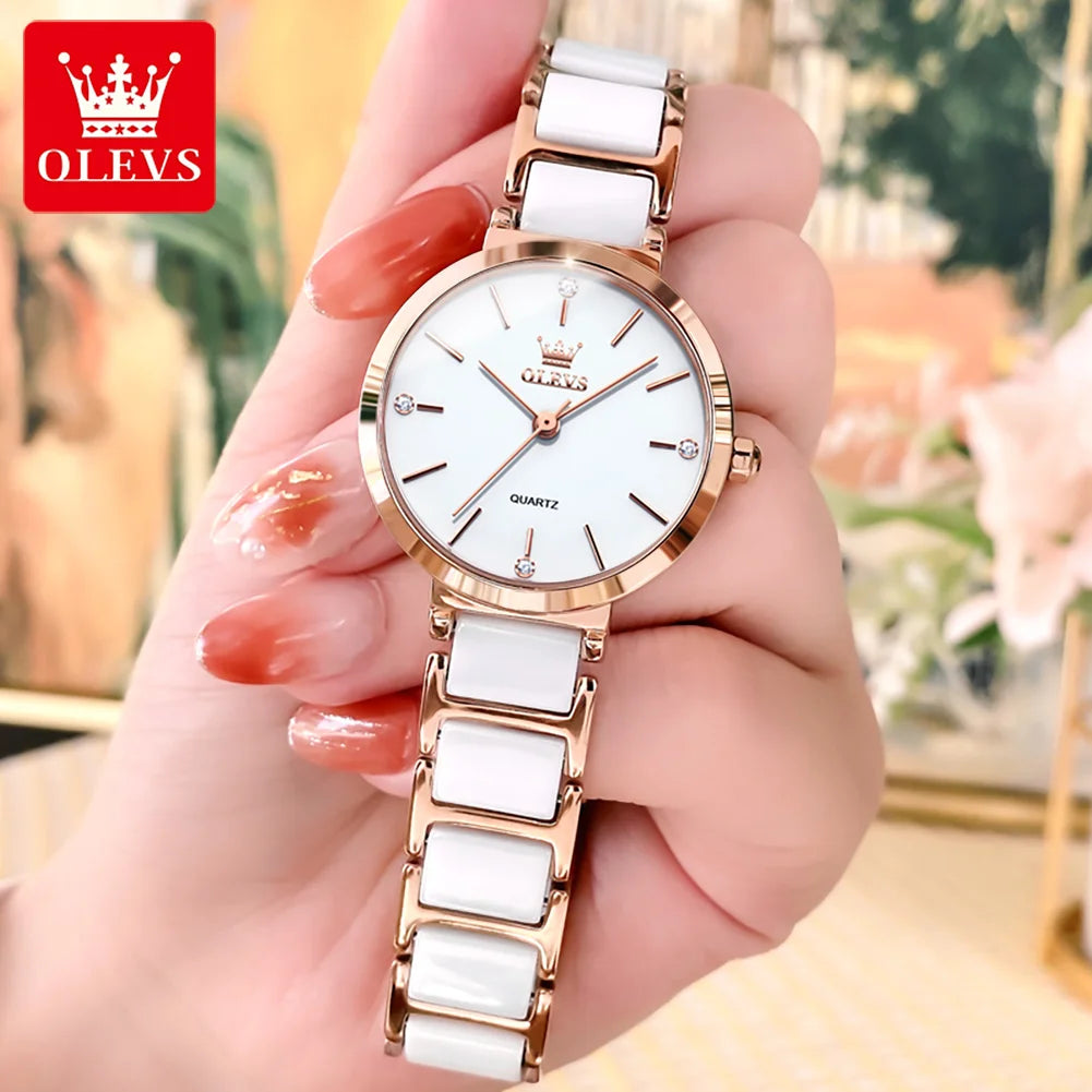 OLEVS Luxury Women’s Quartz Bracelet Watch – Elegant & Waterproof