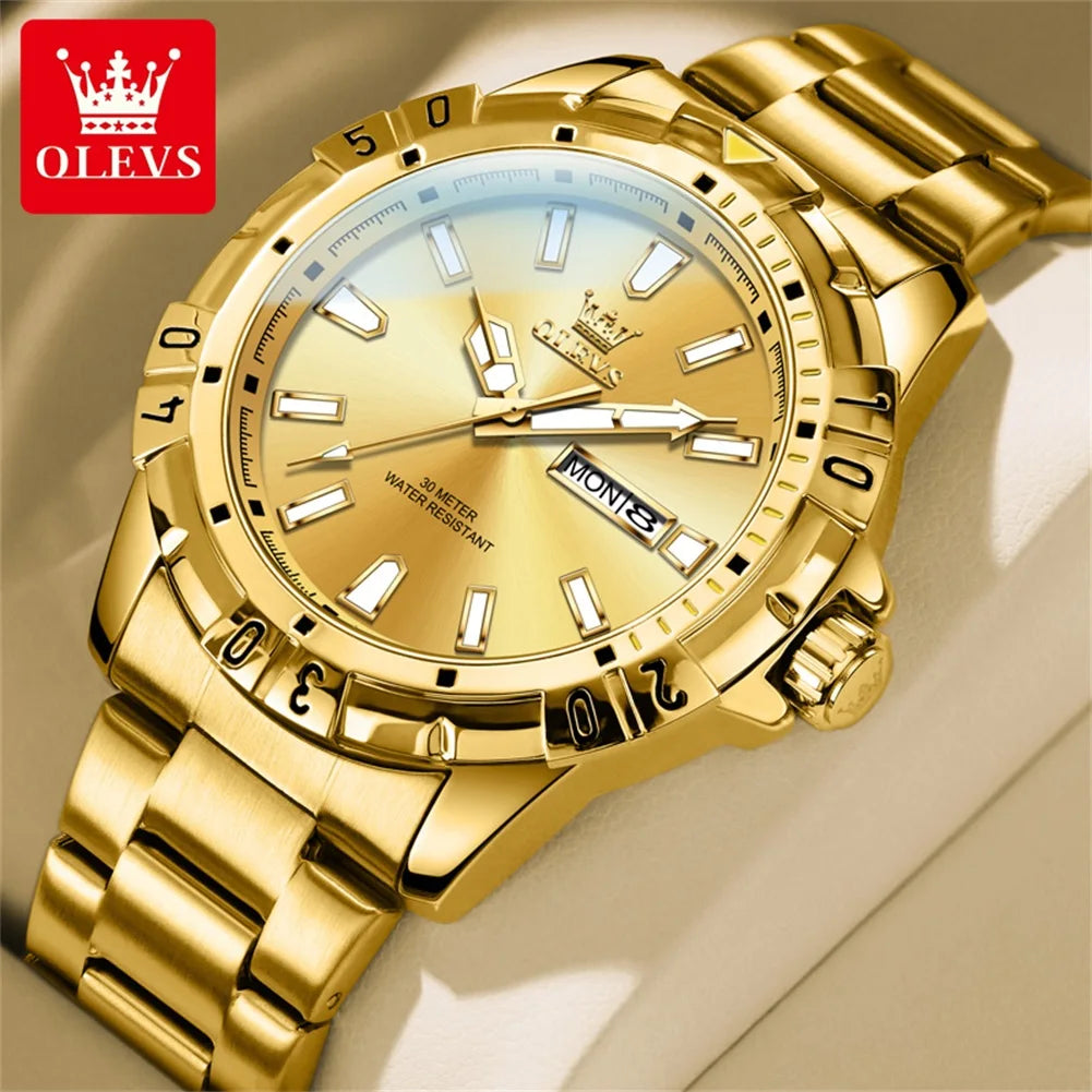 OLEVS TY717 Men’s Quartz Watch – Simple Business Design, Waterproof, Day-Date Display, Sport & Elegant Style