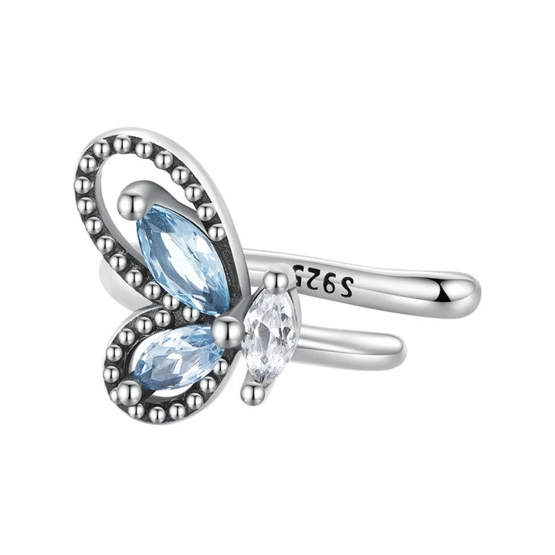 BAMOER 925 Sterling Silver CZ Mono-Earring Clip – Platinum Plated Stud for Women